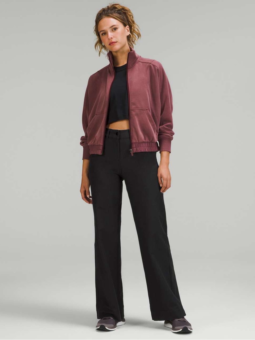 Lululemon City Sleek 5 Pocket Wide-Leg High Rise Pants Black